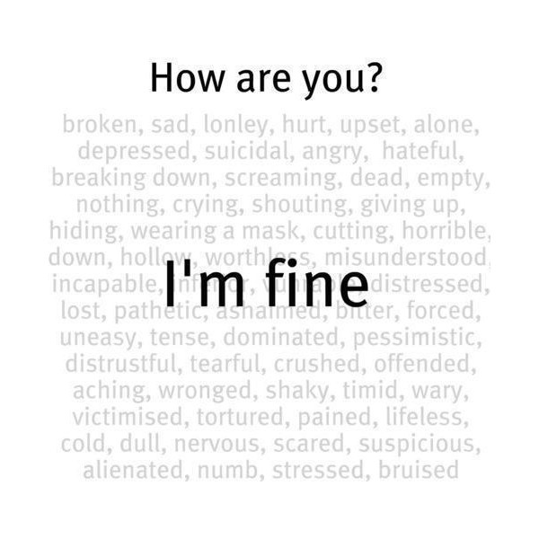 I Am Fine Sad Quotes