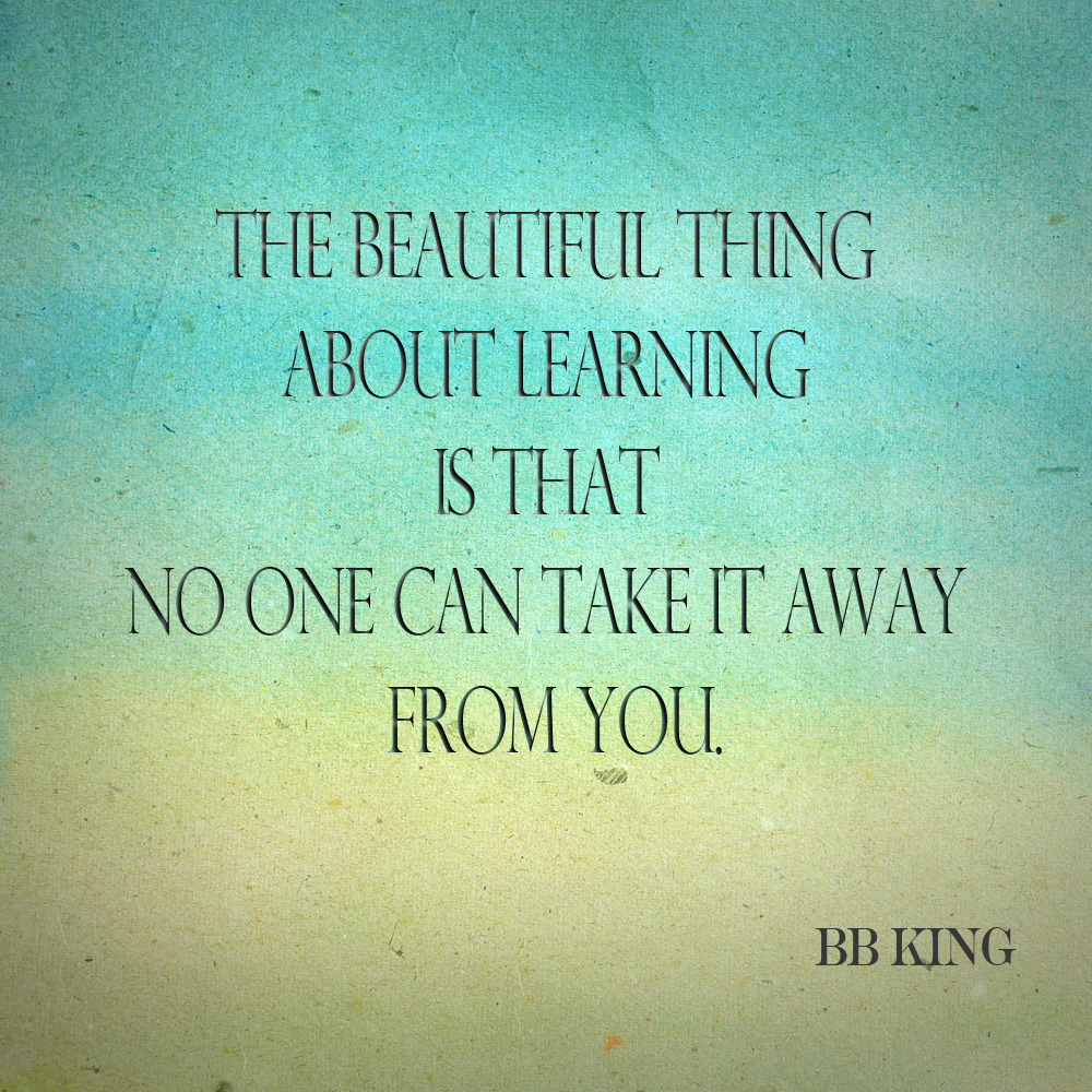 Quote about the beauty of learning