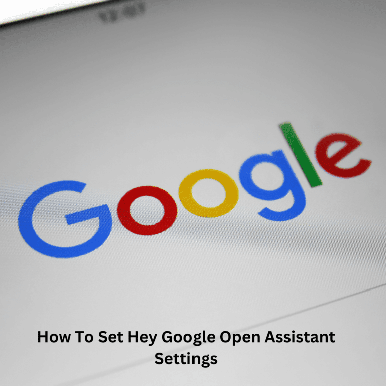 How To Set Hey Google Open Assistant Settings